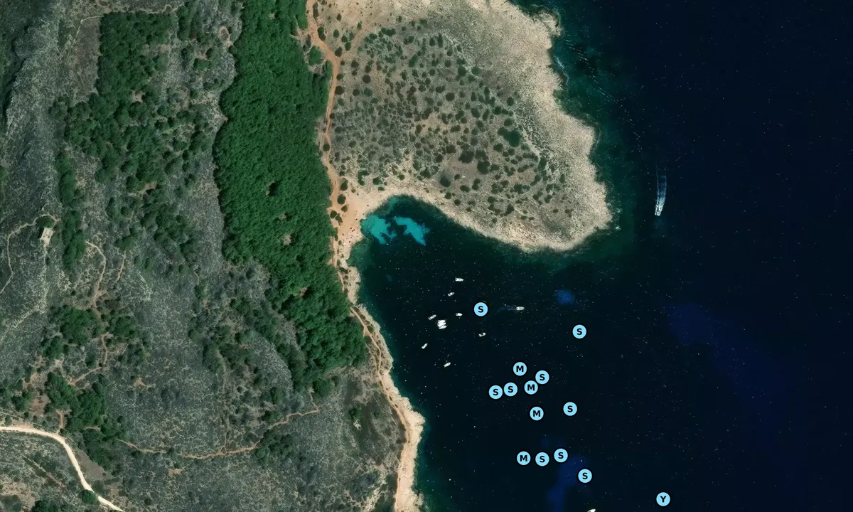 Satelite image of Cala Minnola