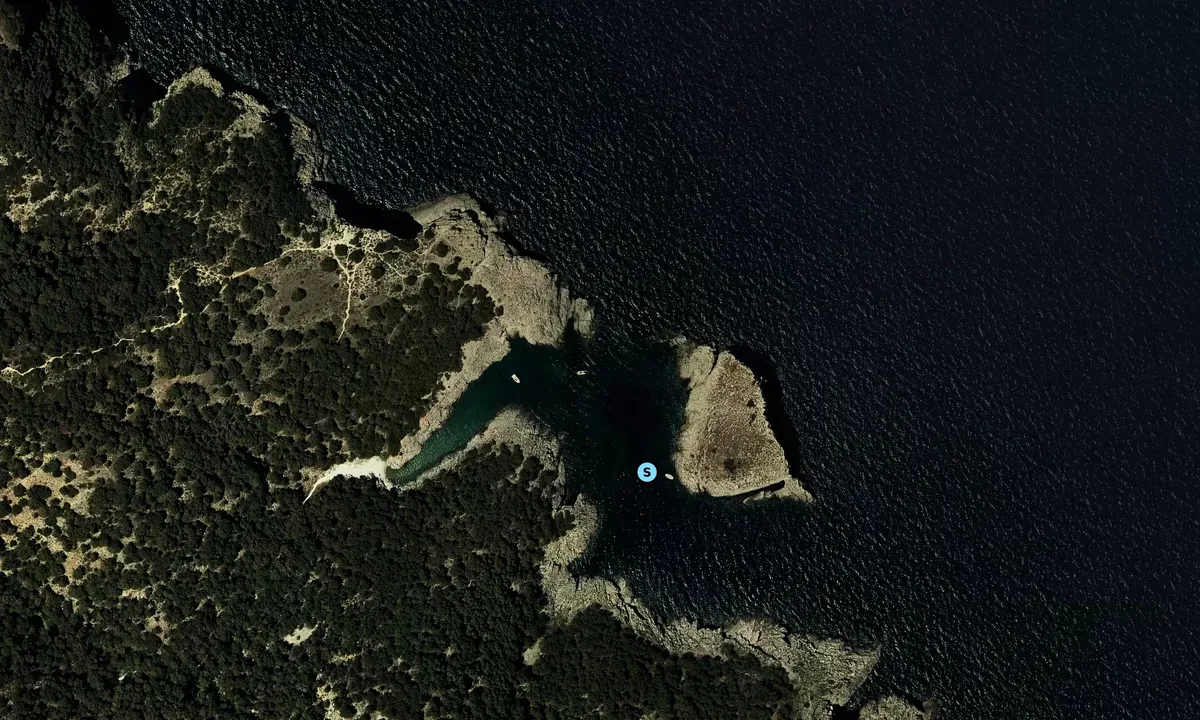 Satelite image of Cala Pedrosa