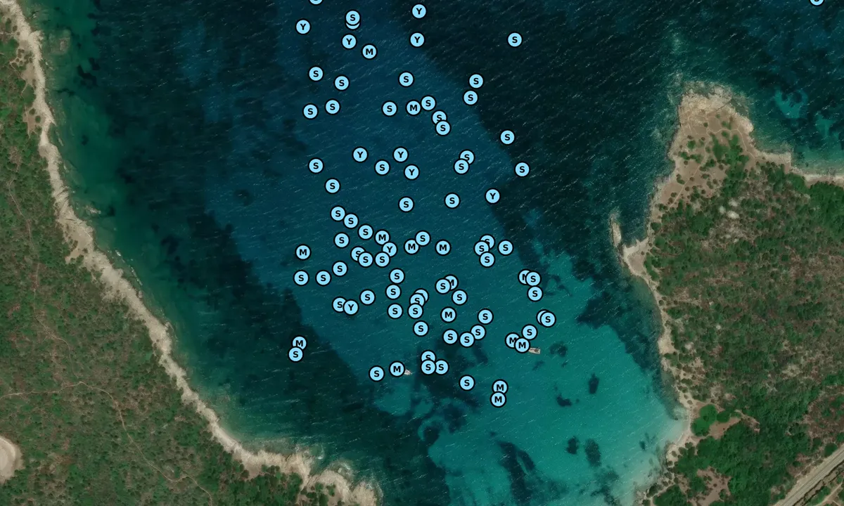 Satelite image of Cala Sabina