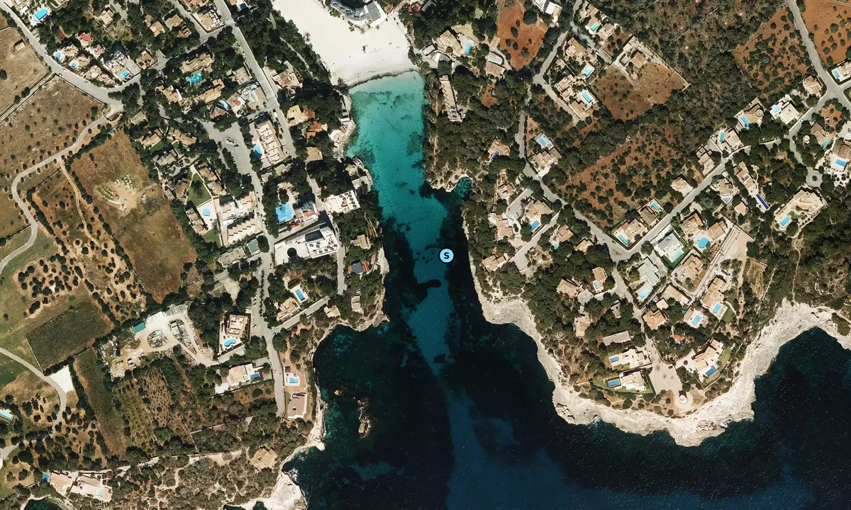 Satelite image of Cala Santanyi