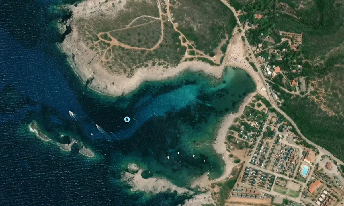 Satelite image of Cala Sapone