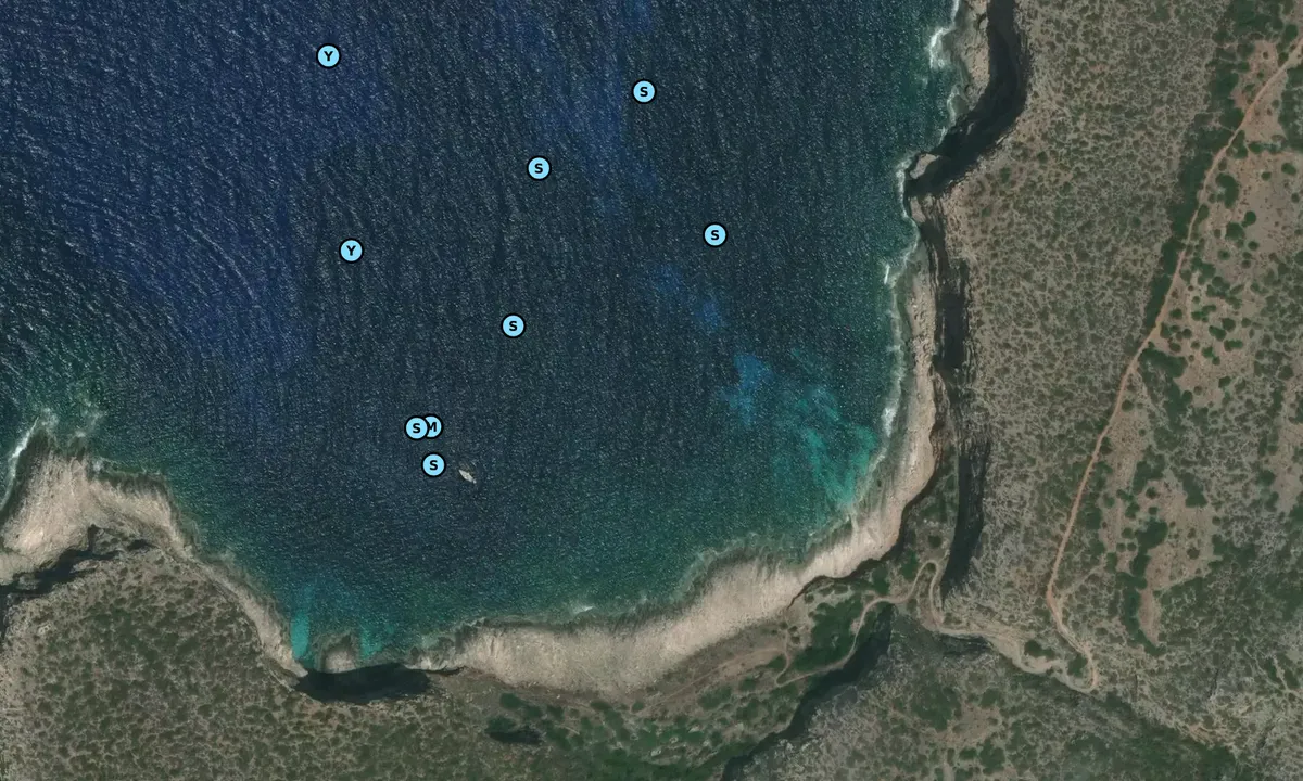 Satelite image of Cala Tramontana