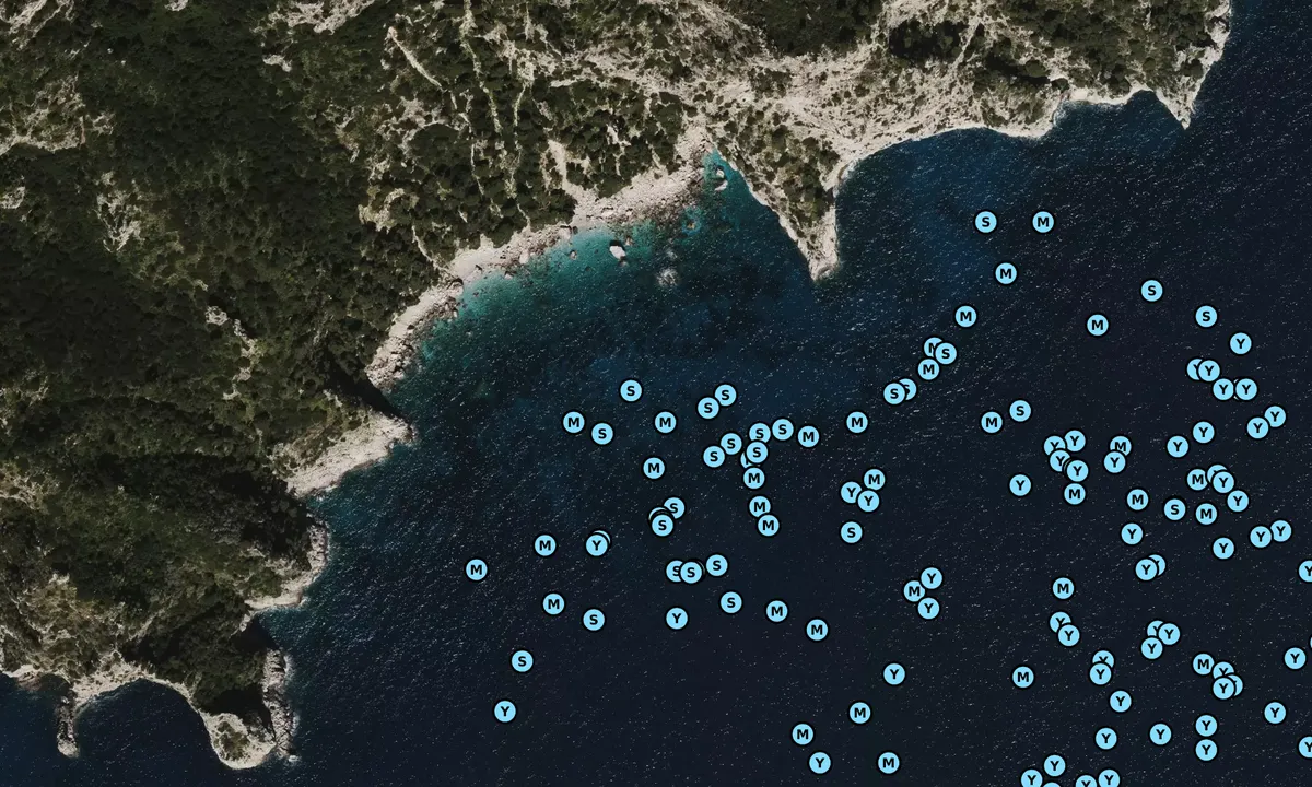 Satelite image of Cala Ventroso