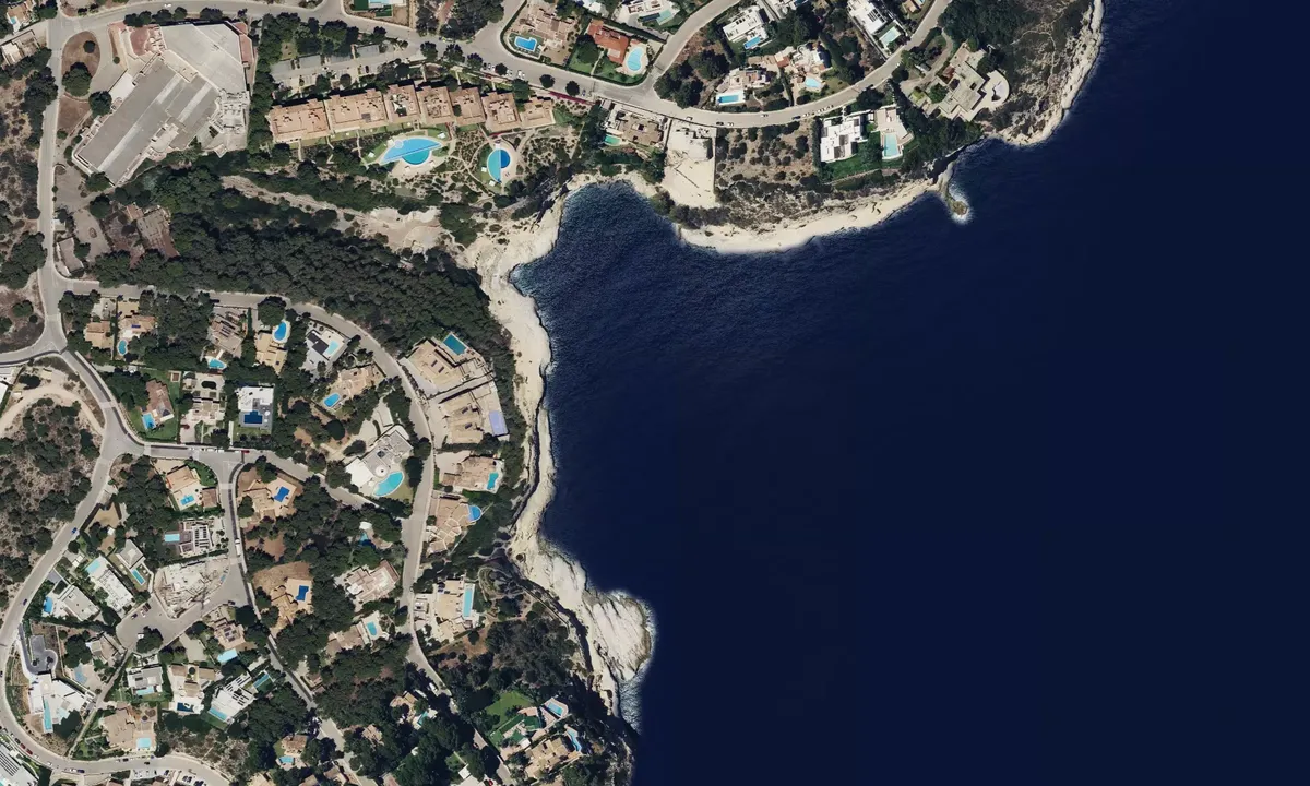 Satelite image of Cala Xada