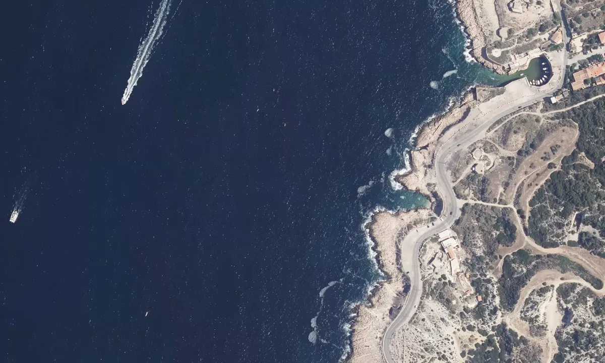 Satelite image of Calanque Blanche