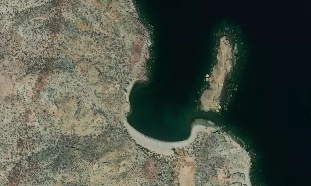 Satelite image of Caleta Candeleros Chico
