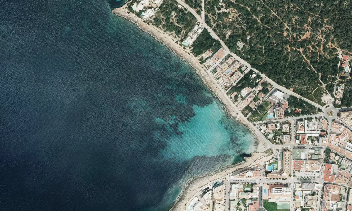 Flyfoto av Caló Des Moro