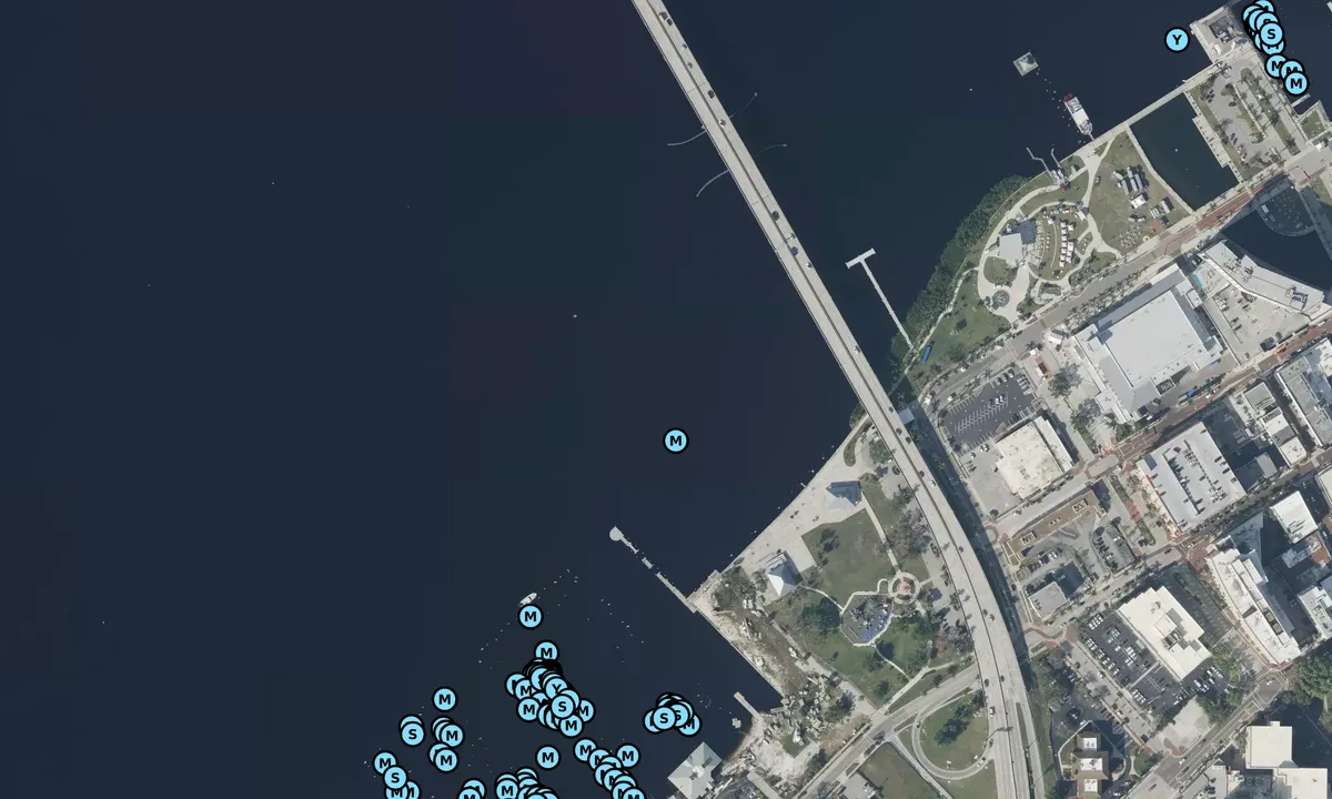 Satelite image of Caloosahatchee Bridge