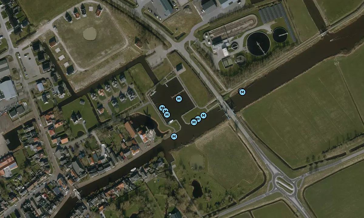 Satelite image of Camping haven Burdaard "Mounehiem"