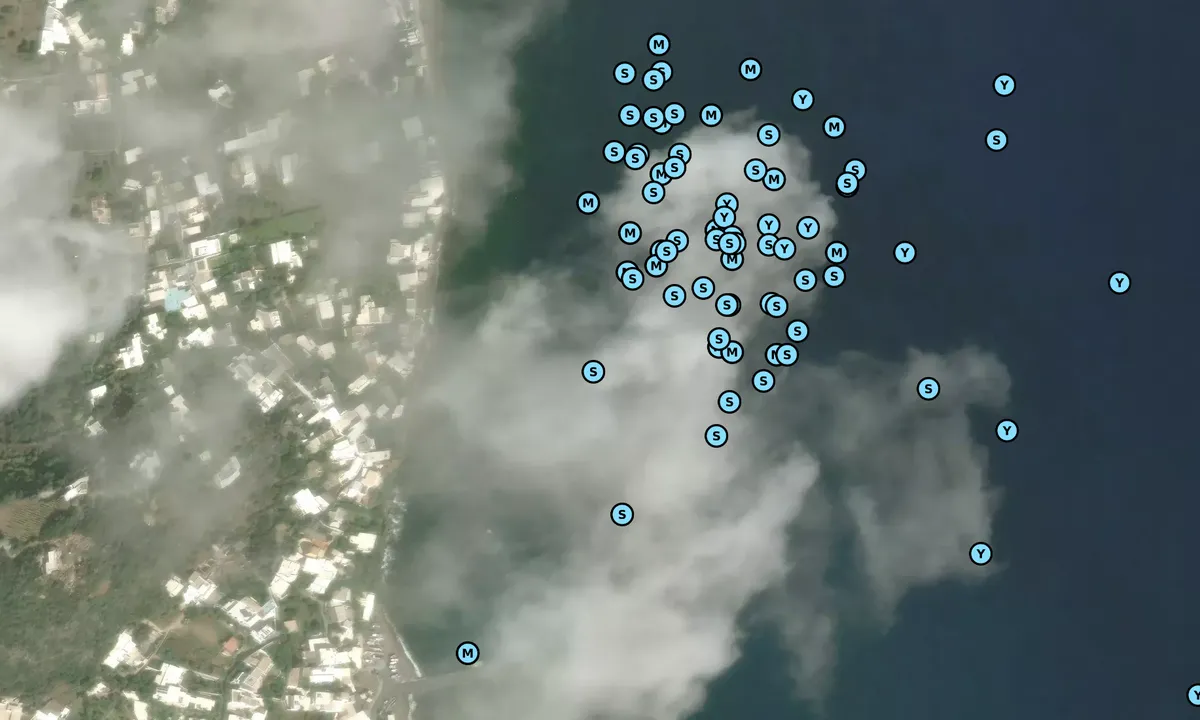 Satelite image of Campo boe Sea Panarea