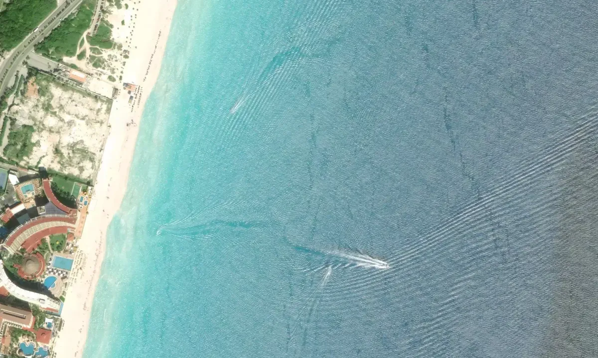Satelite image of Cancun