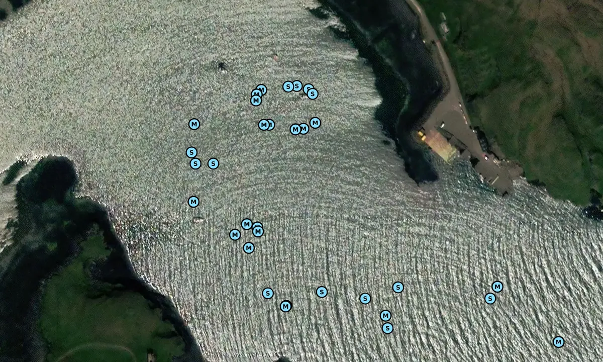 Satelite image of Canna Harbour - Isle of Canna