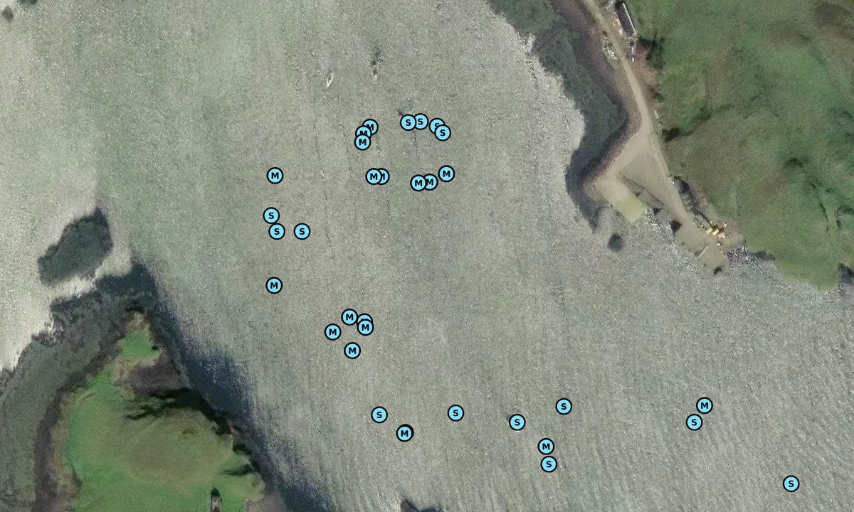 Satelite image of Canna Harbour - Isle of Canna