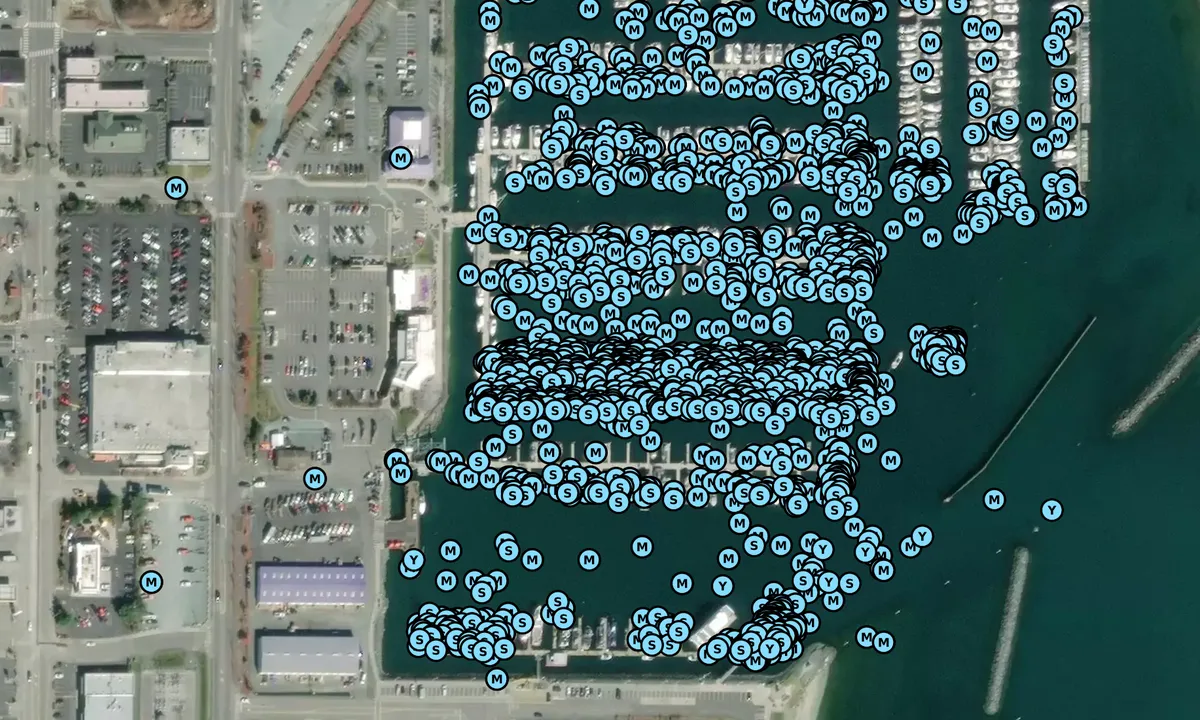 Satelite image of Cap Sante Marina - Anacortes