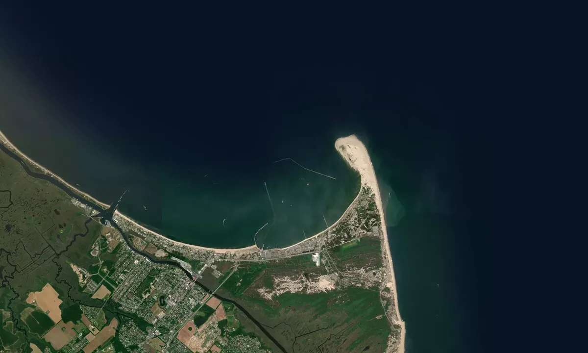 Flyfoto av Cape Henlopen