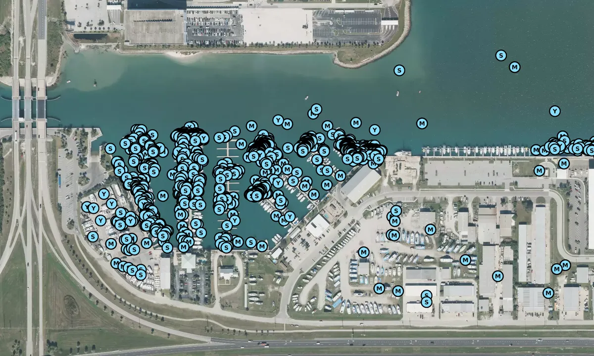 Satelite image of Cape Marina