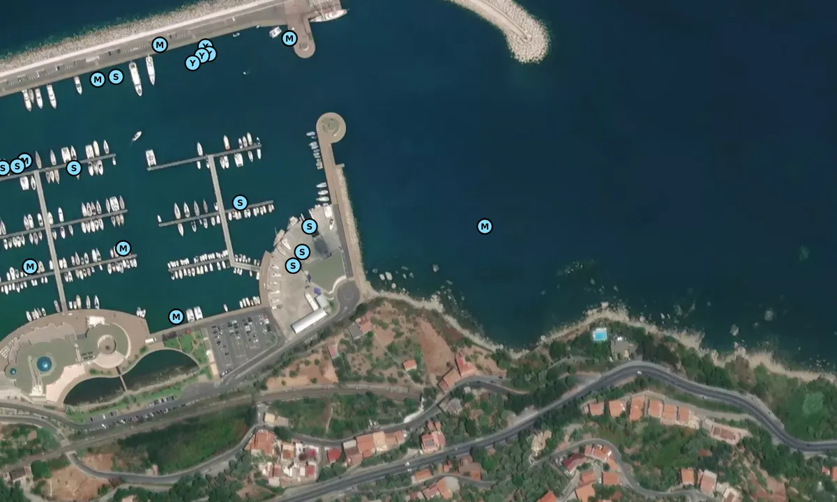 Satelite image of Capo d'Orlando Marina anchorage