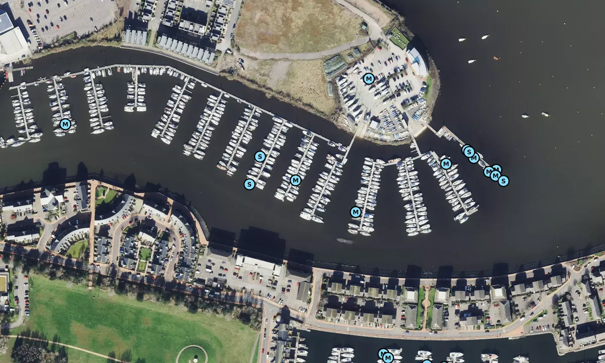 Satelite image of Cardiff Bay Yacht Club - Penarth