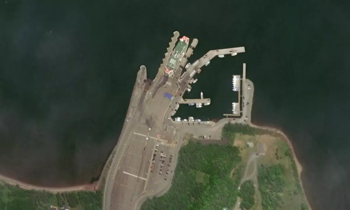 Satelite image of Caribou Fishing Wharf