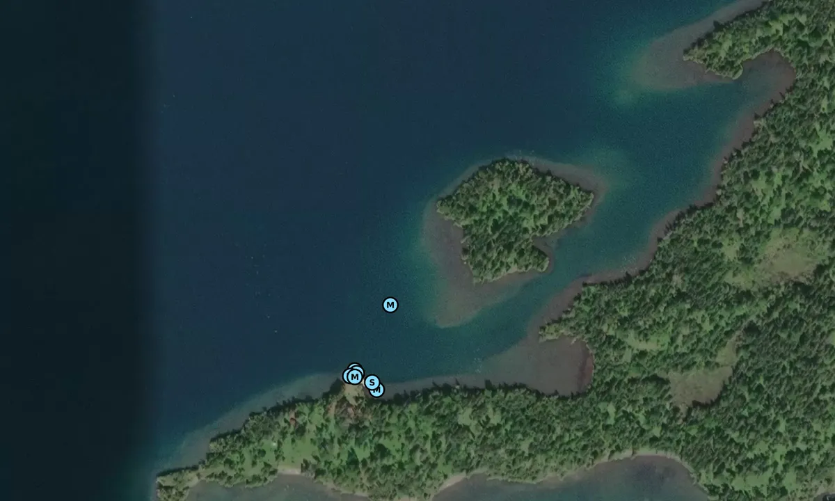 Satelite image of Carribou Island Dock