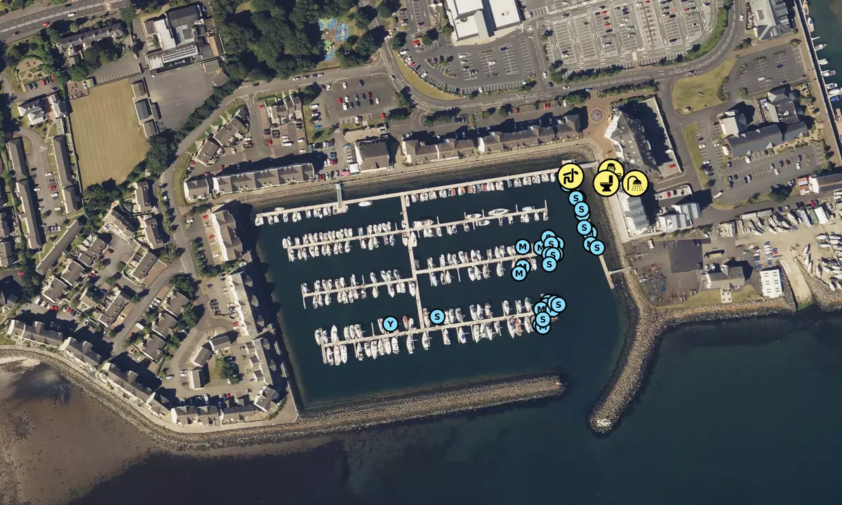 Satelite image of Carrickfergus marina