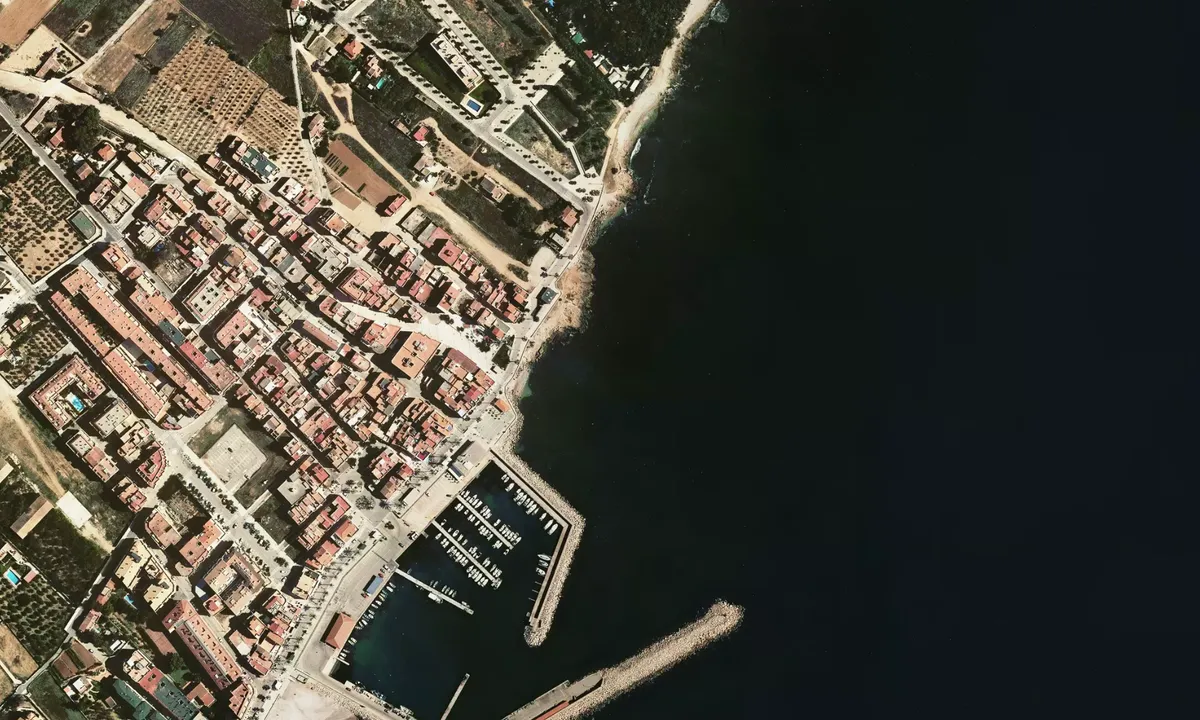 Flyfoto av Cases de Alcanar