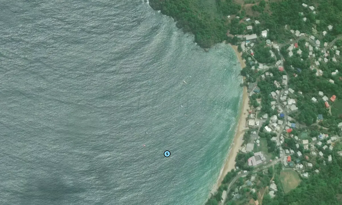 Satelite image of Castara Bay - Tobago
