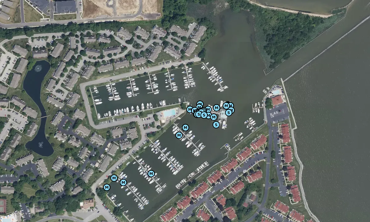 Satelite image of Castle Harbor Yacht Club