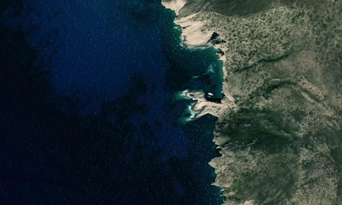 Satelite image of Cave and Arch