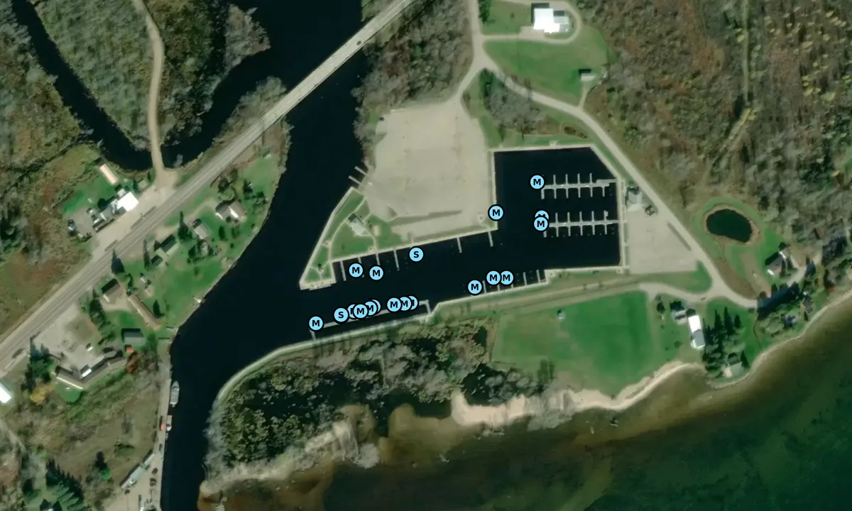 Satelite image of Cedar River State Harbor