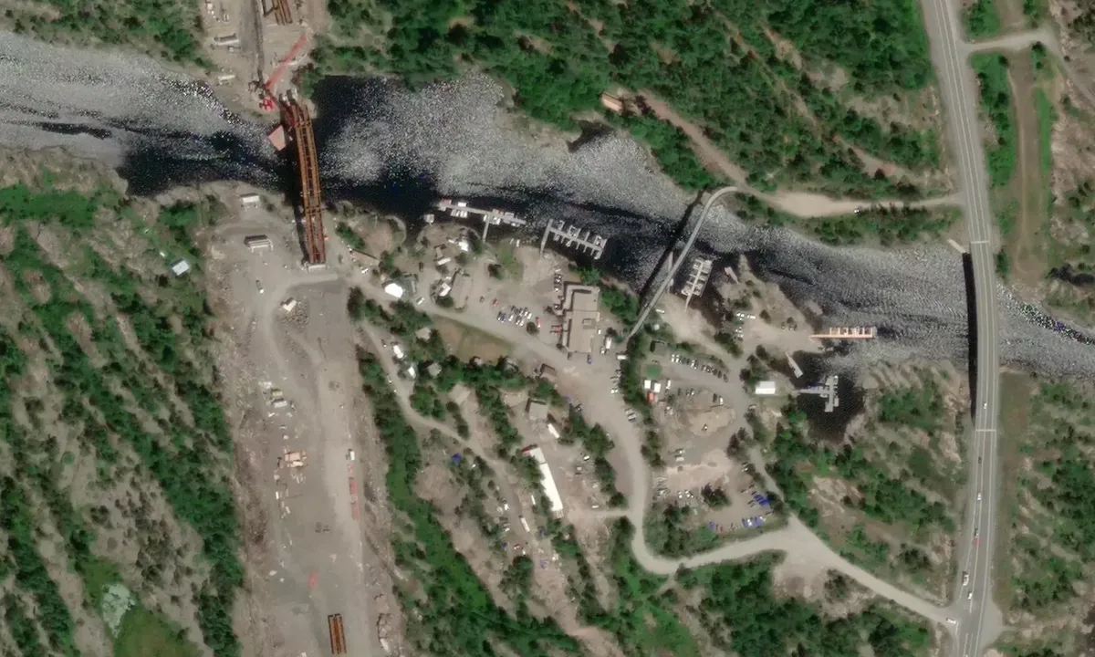 Satelite image of Cedar Village Pickerel River Marina
