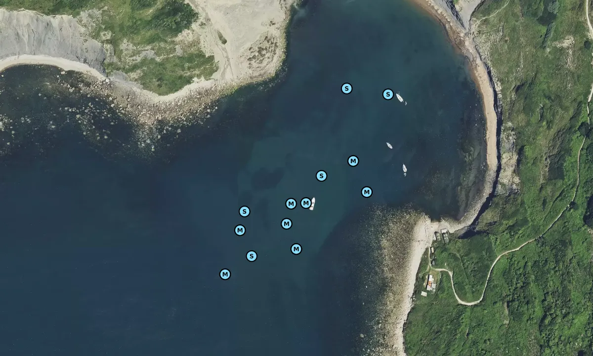 Satelite image of Chapmans Pool