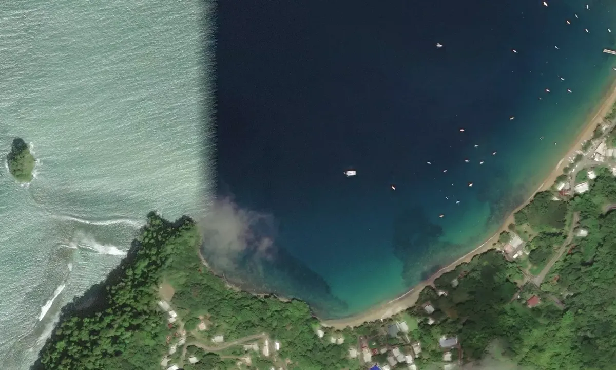 Satelite image of Charlotteville