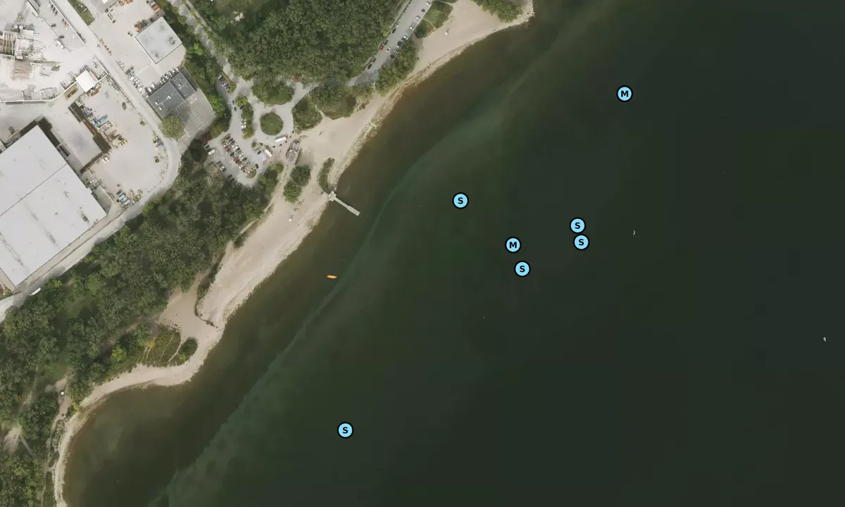 Satelite image of Cherry Beach