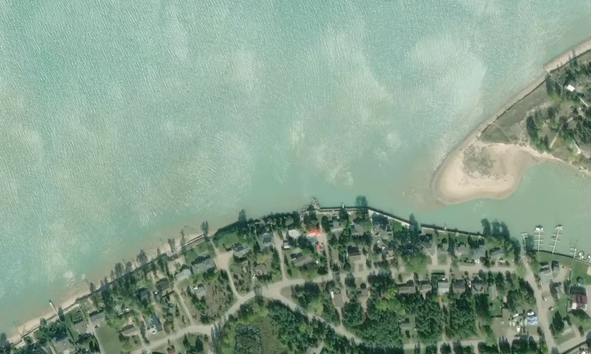 Satelite image of Chicken Island
