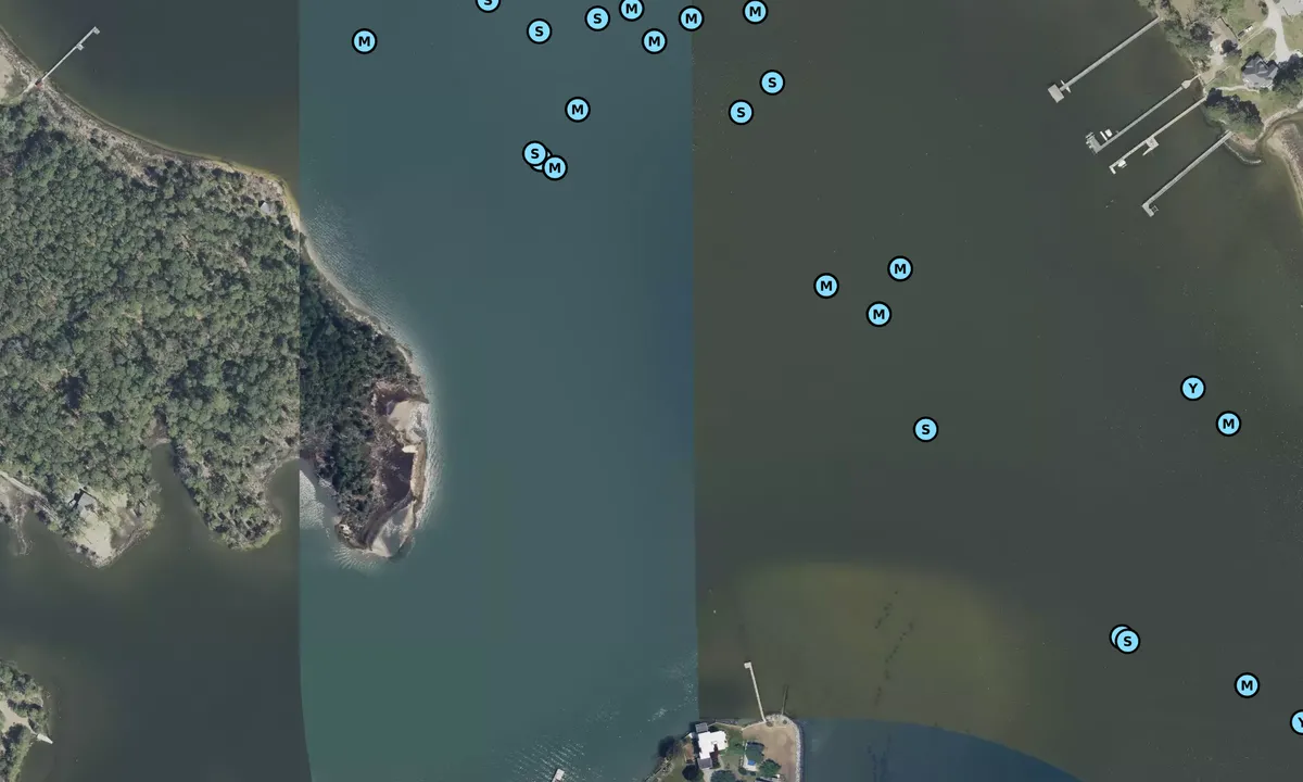 Satelite image of Chrisman Creek south side anchorage