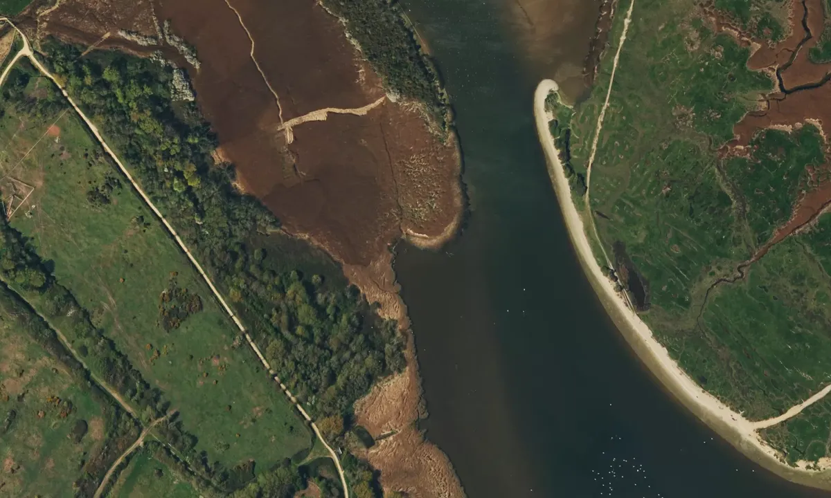 Satelite image of Christchurch channel