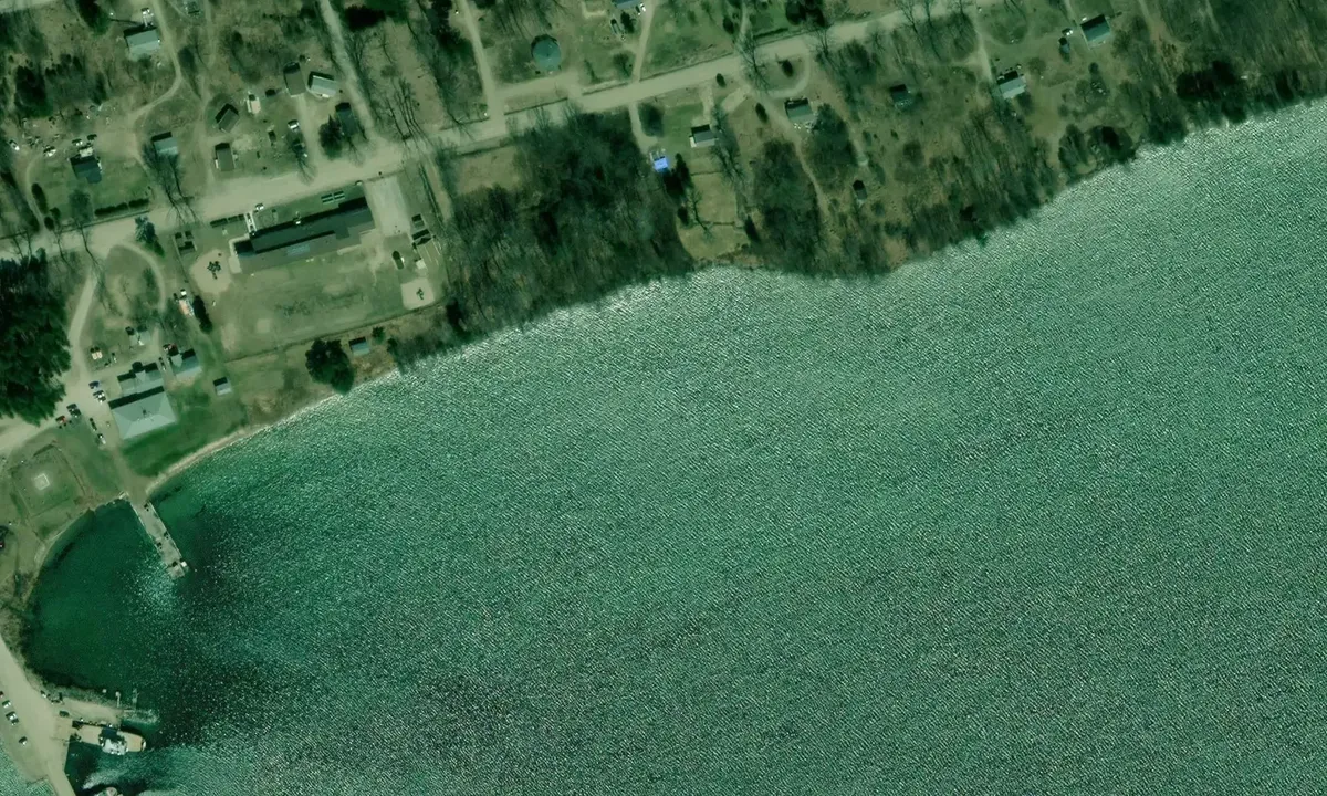 Satelite image of Christian Island Channel