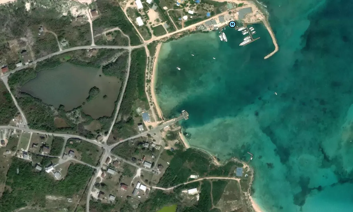 Satelite image of Clarence Town Dock