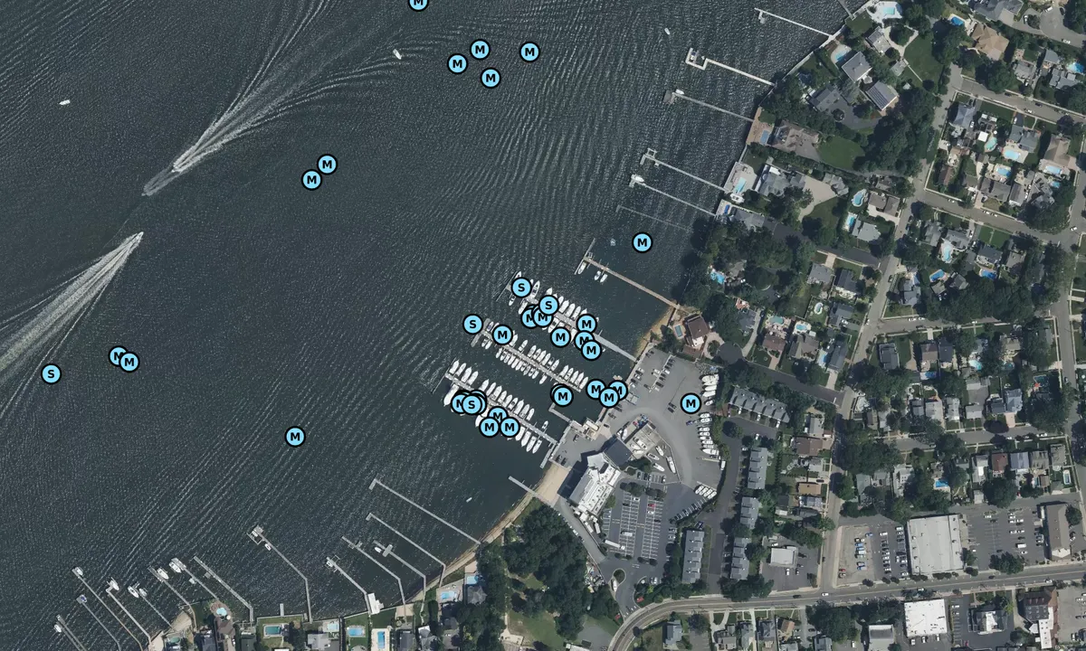 Satelite image of Clarks Landing Marina - Point Pleasant