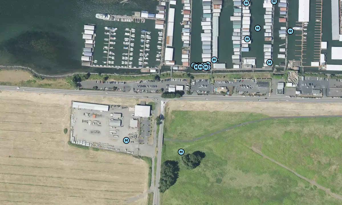 Satelite image of Cliff's Marina