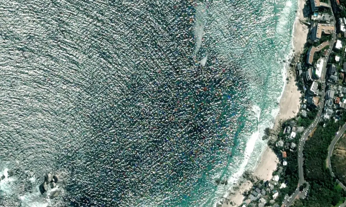 Satelite image of Clifton Beach - Cape Town