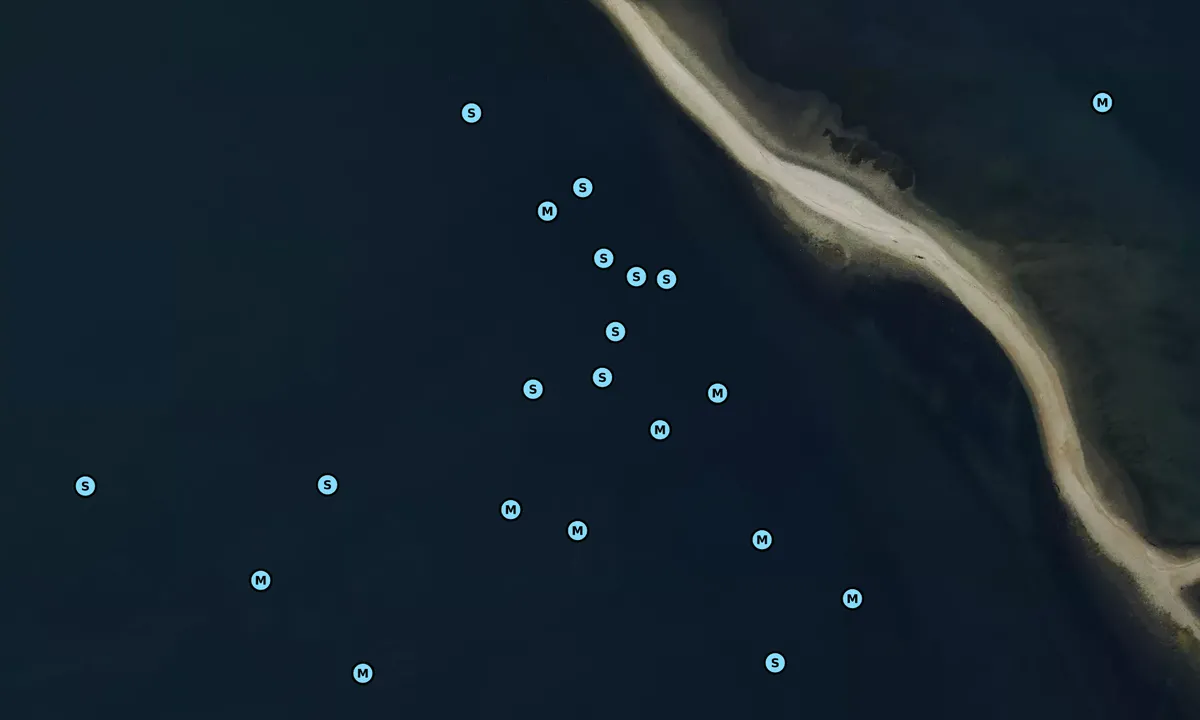 Satelite image of Cockenoe Island West