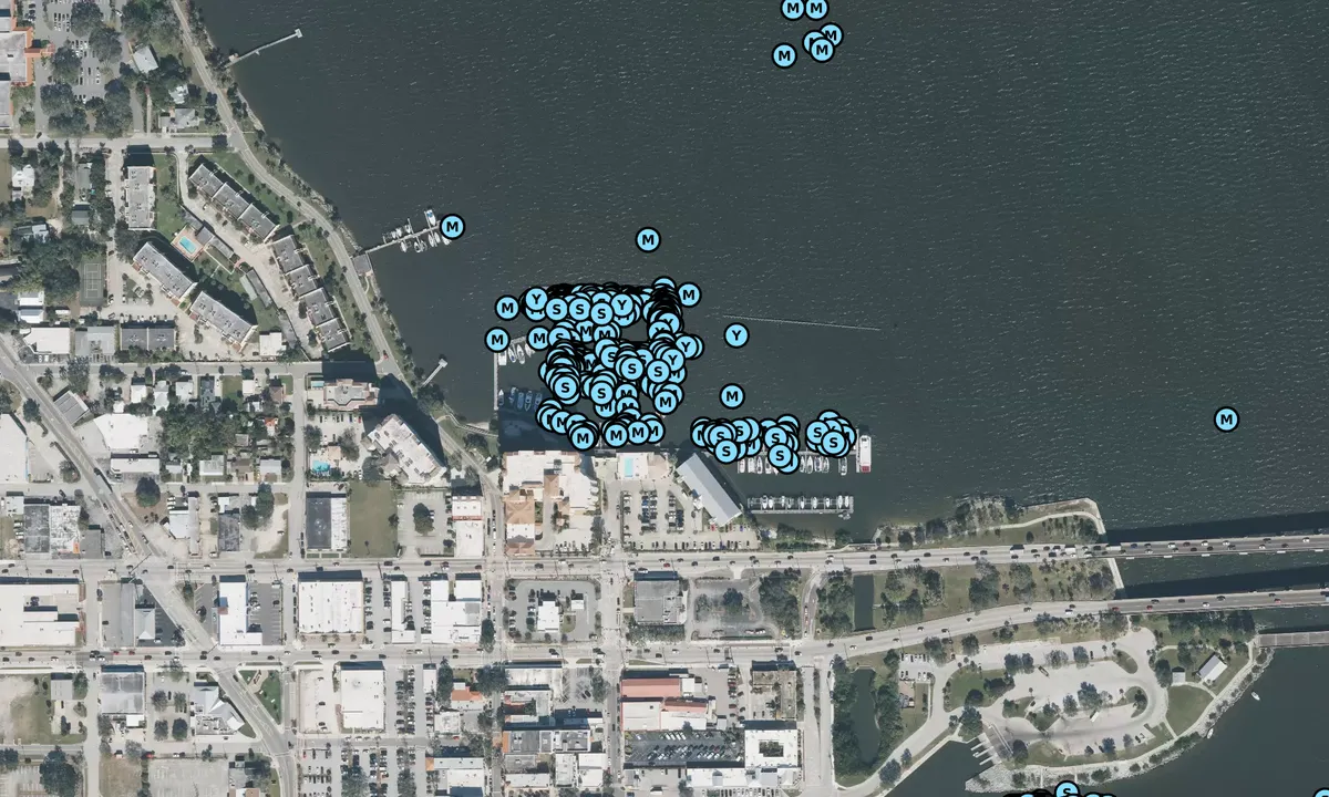 Satelite image of Cocoa Village Marina - Brevard