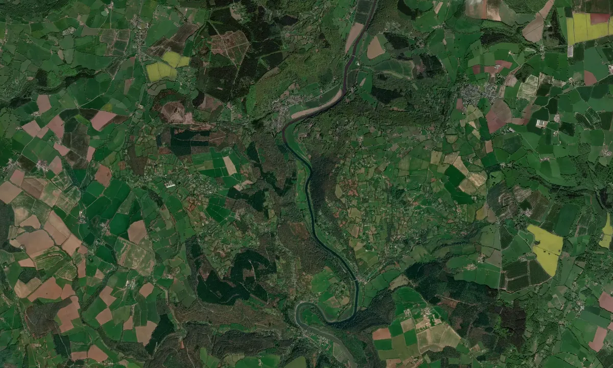 Flyfoto av Coed Ithel
