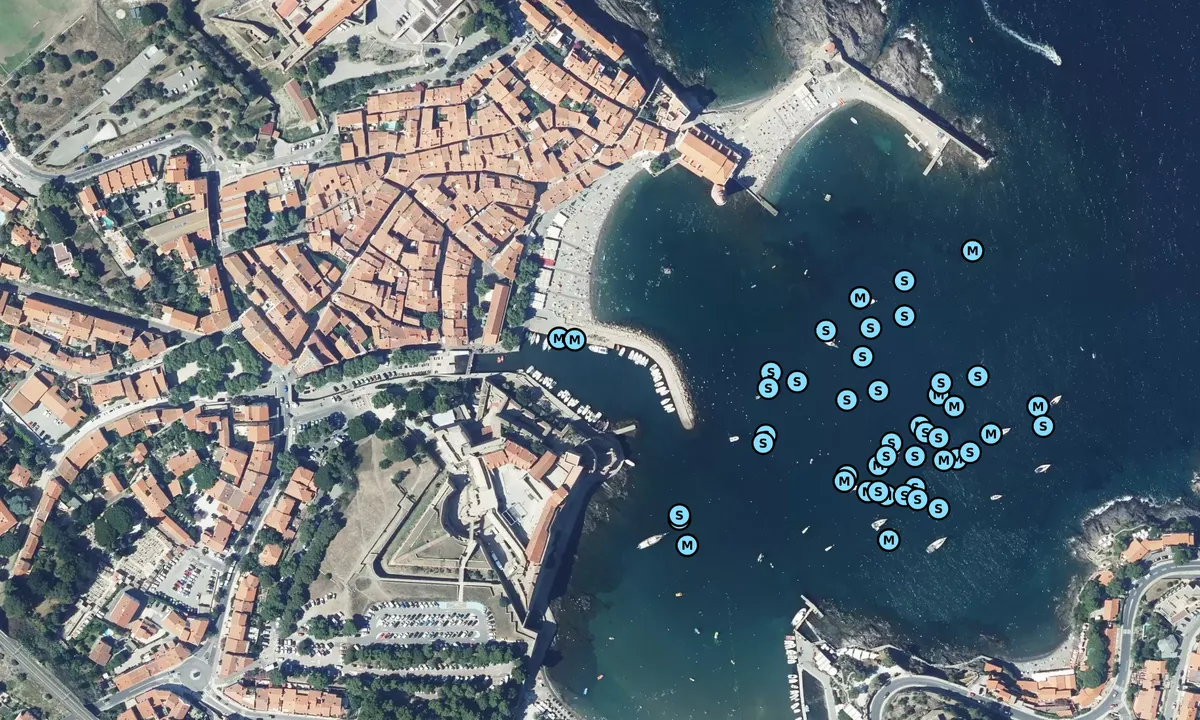 Satelite image of Collioure Marina