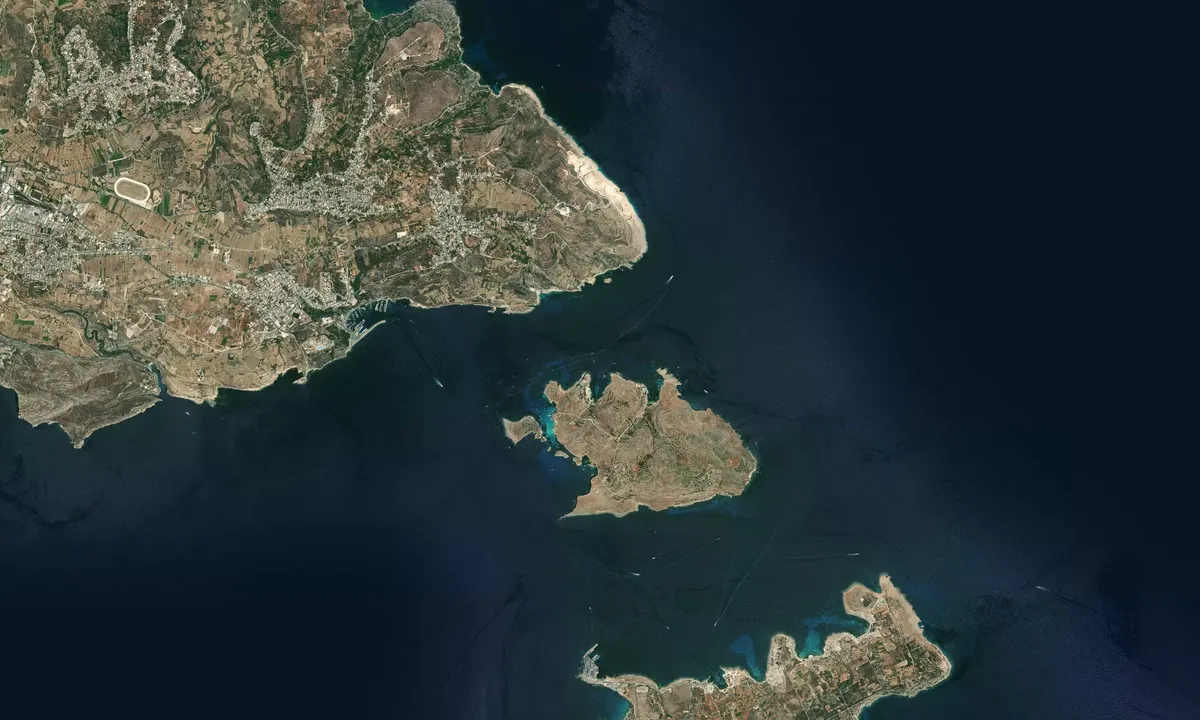 Flyfoto av Comino Malta
