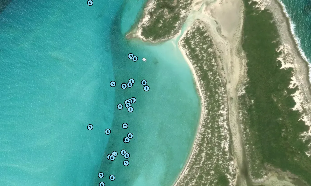 Satelite image of Compass Cay
