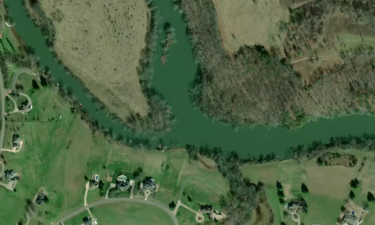 Satelite image of Coon Denton Island