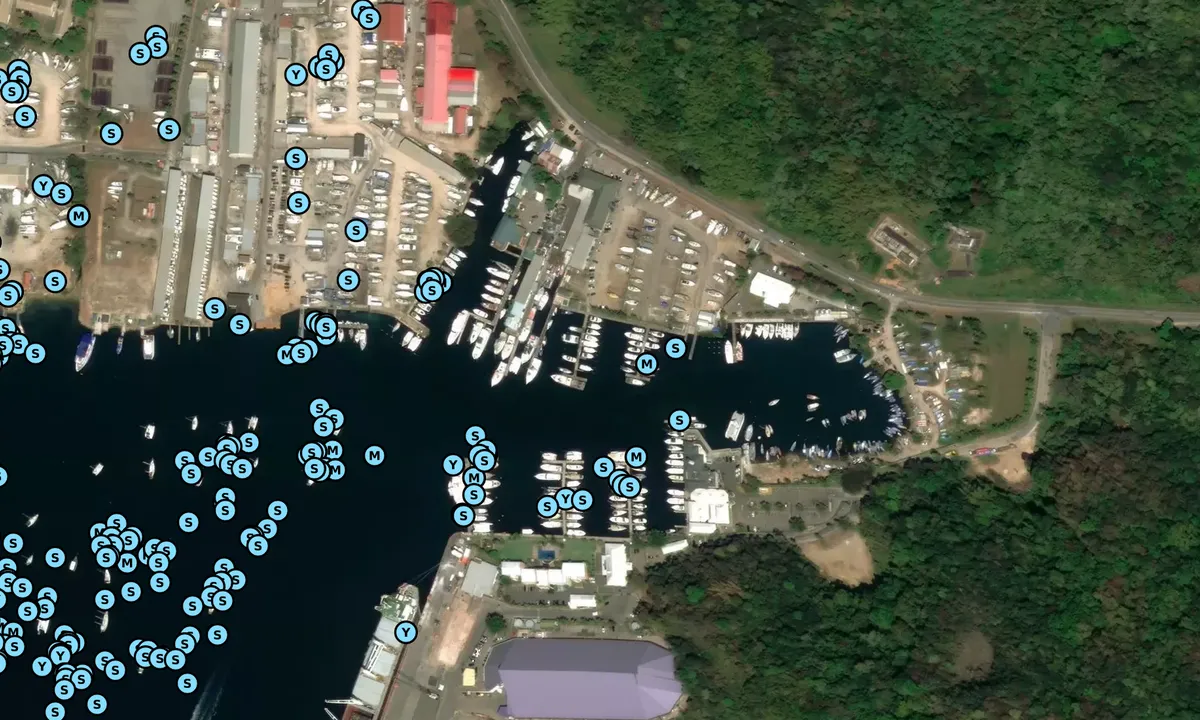 Satelite image of Coral Cove Marina